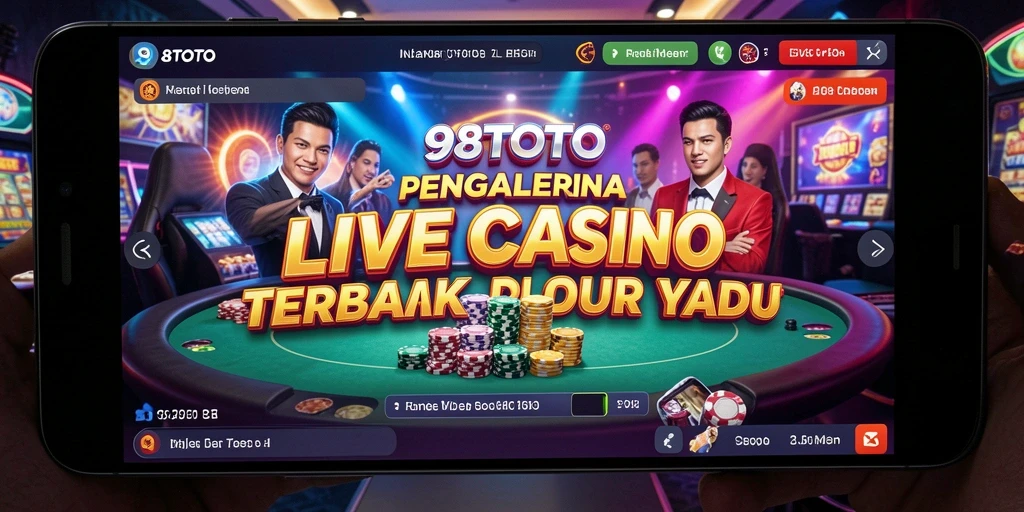 Tampilan menarik gameplay Live Casino 98TOTO dengan dealer profesional.