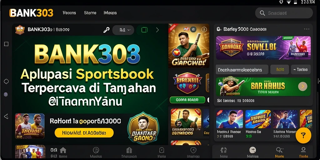 Screenshot utama BANK303 memperlihatkan pengaturan taruhan olahraga yang interaktif dan menarik.
