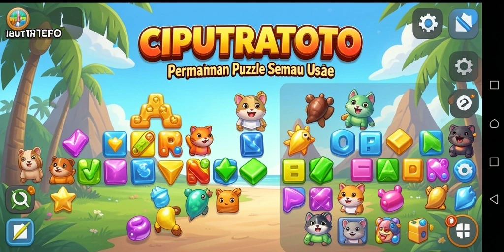 Tangkapan layar gameplay ciputratoto menampilkan tantangan puzzle yang seru.