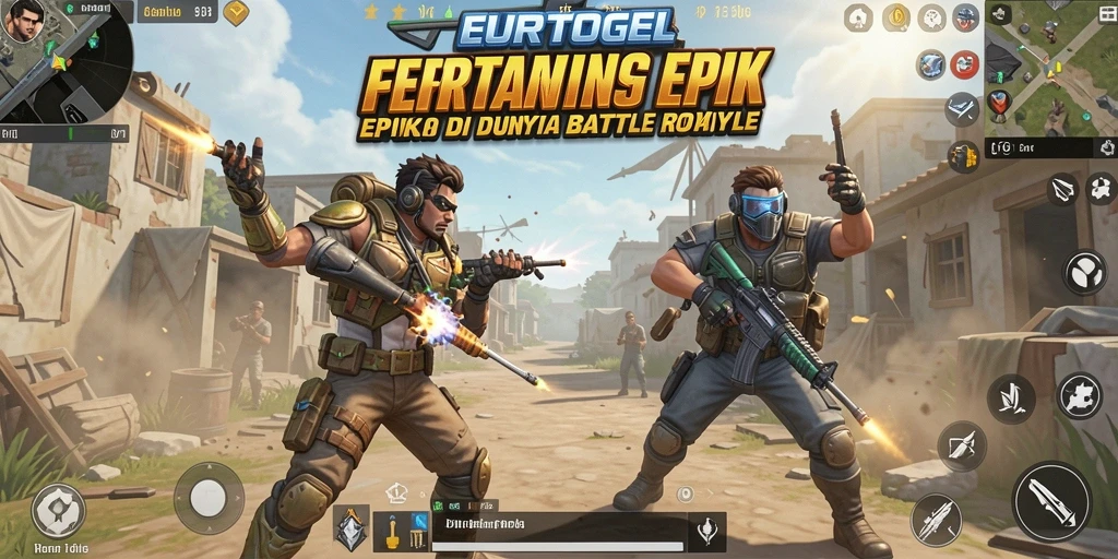 Tampilan seru gameplay <strong>EUROTOGEL</strong> dalam pertarungan Battle Royale.