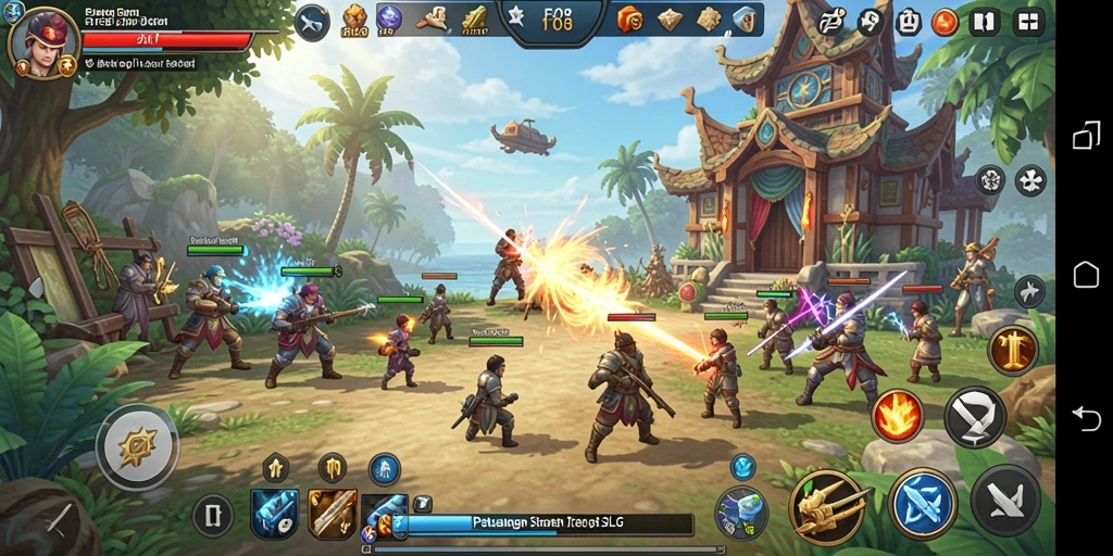 Screenshot F08 menampilkan aksi strategis yang mendalam dalam gameplay SLG.