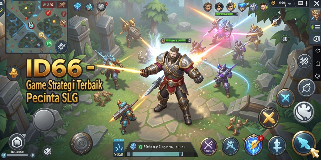 Tampilan gameplay menyenangkan di dunia strategi ID66.