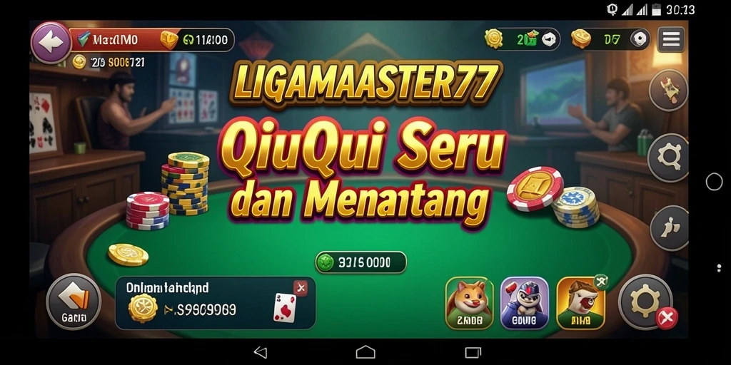Tampilan seru gameplay QiuQiu di LIGAMASTER77.