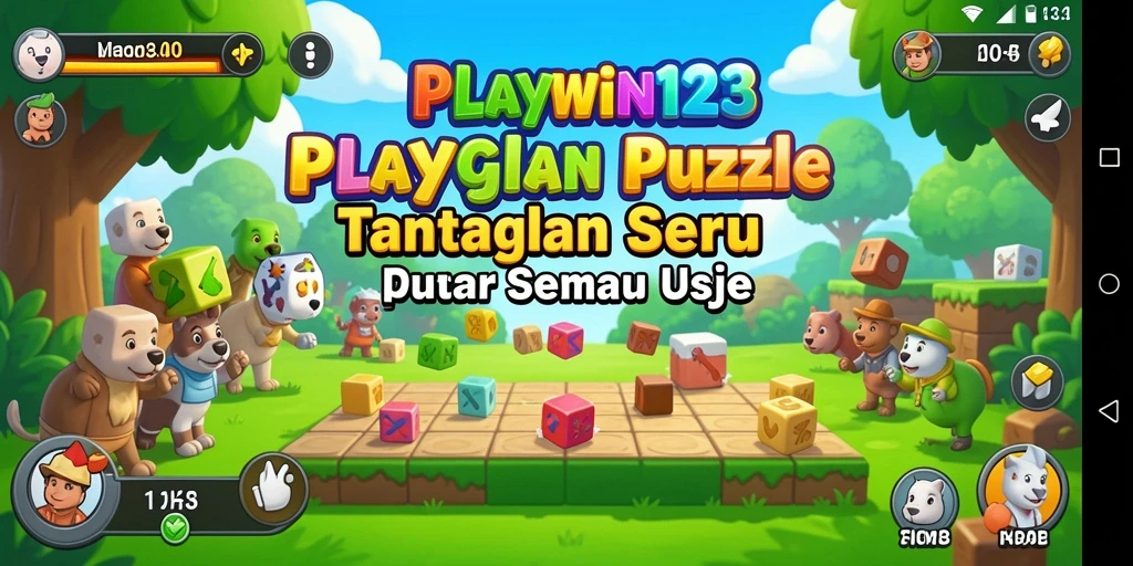 Tampilan gameplay seru dari game Puzzle PLAYWIN123 dengan berbagai tantangan.