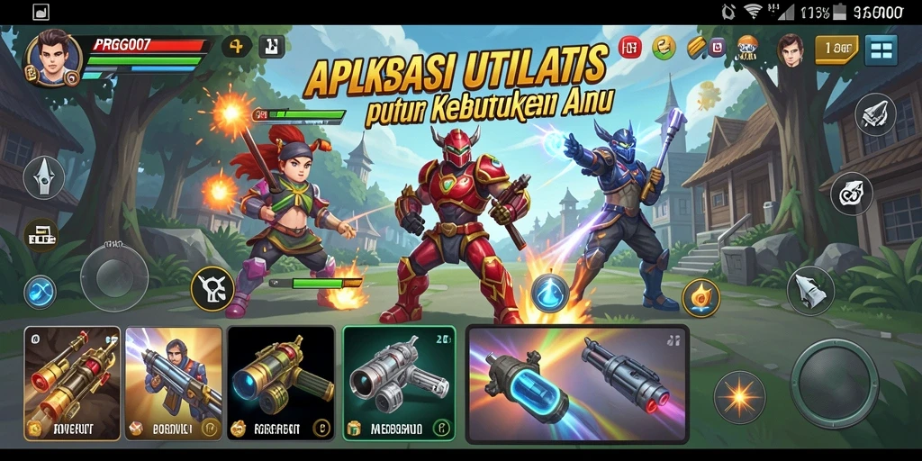 Tampilan utama PRG007 yang menunjukkan fitur utilitas yang bermanfaat.