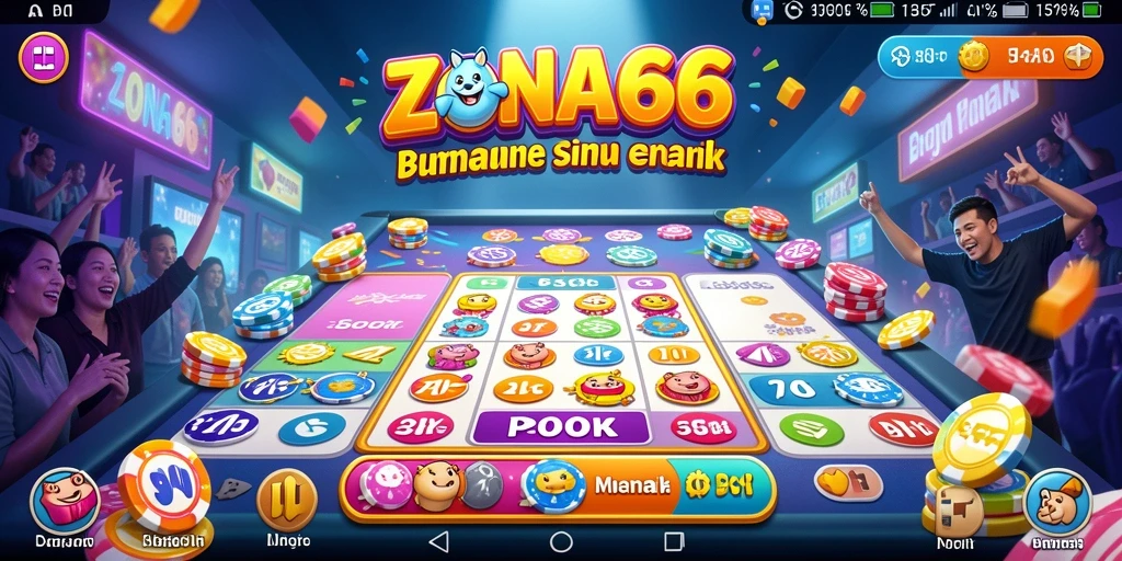 Tampilan gameplay ZONA66 dengan pemain bersaing di Bingo.